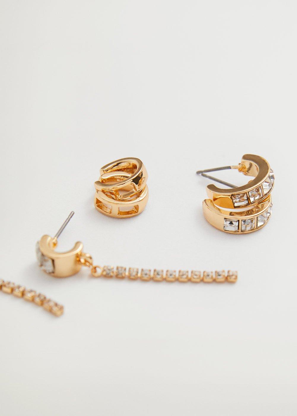 Gold Mixed Earring Set, Women, , large image number 0