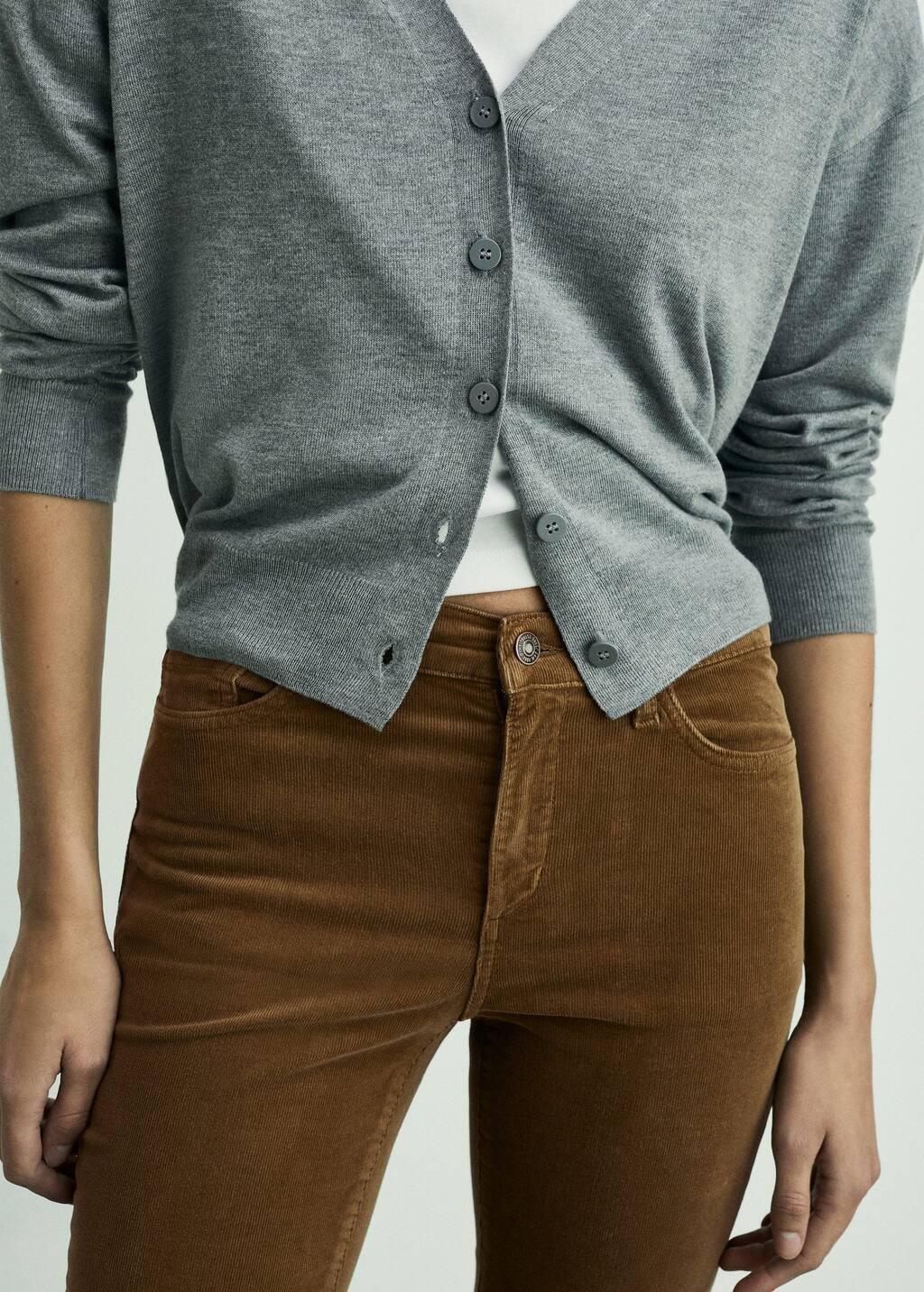 Brown Corduroy Bootcut Jeans, , large image number 1
