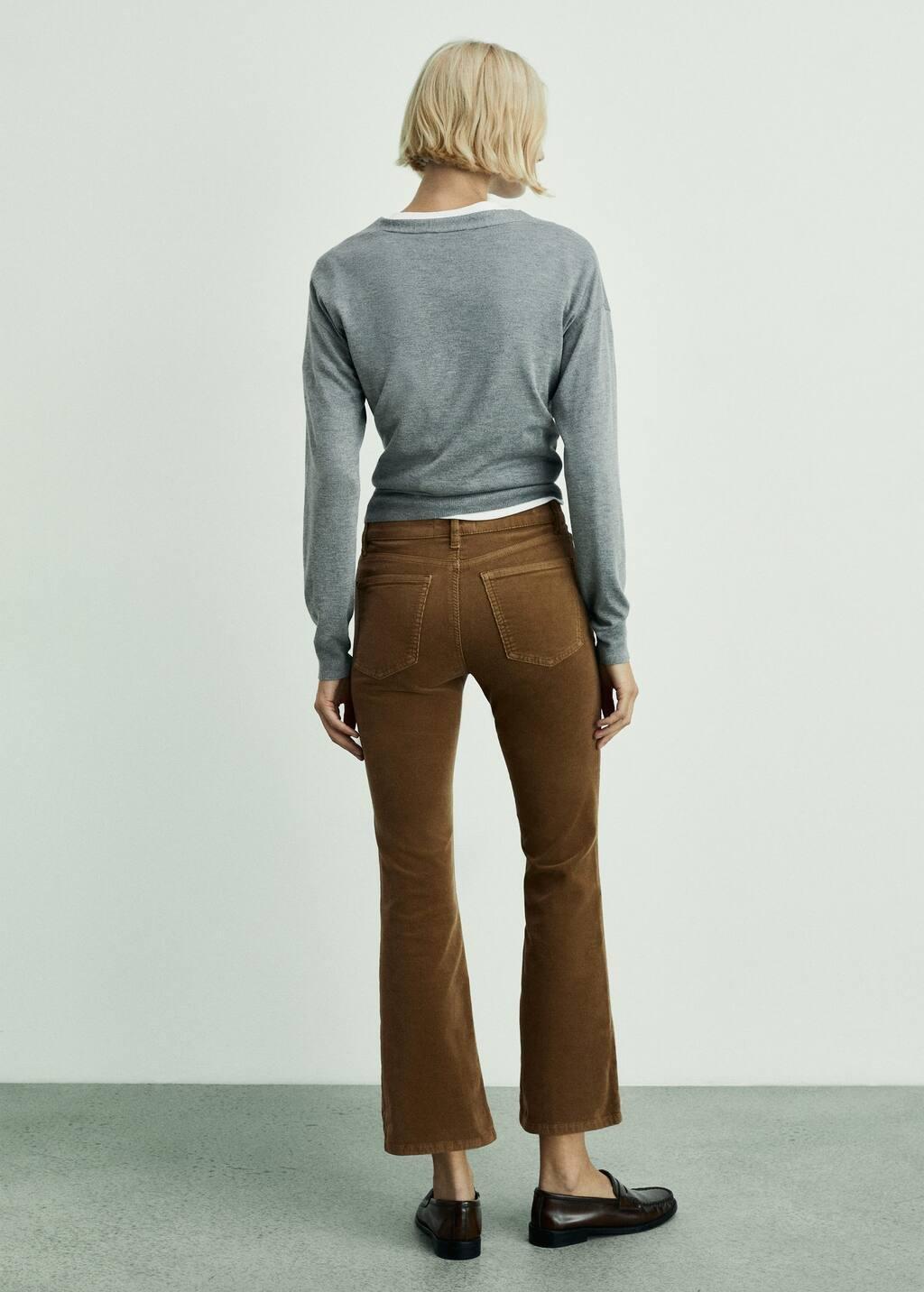 Brown Corduroy Bootcut Jeans, , large image number 5