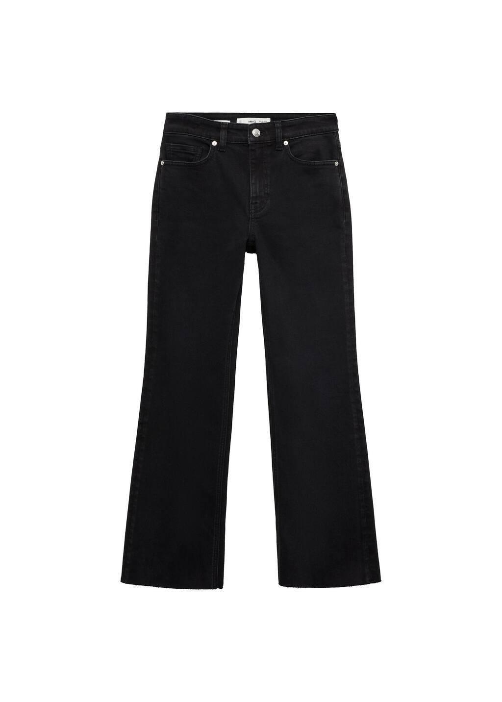Grey Crop Flared Jeans, , large image number 2