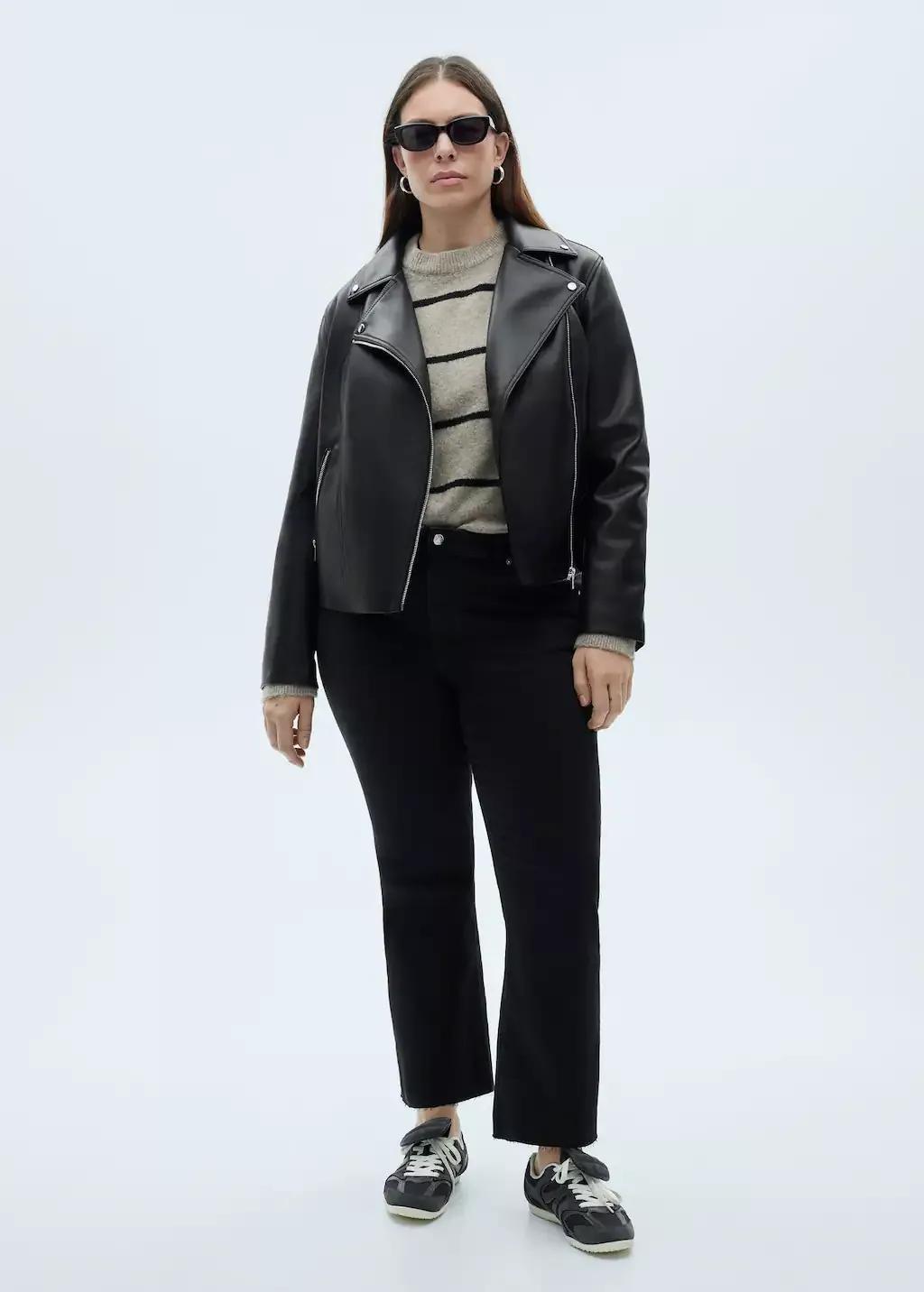 Grey Crop Flared Jeans, , large image number 3