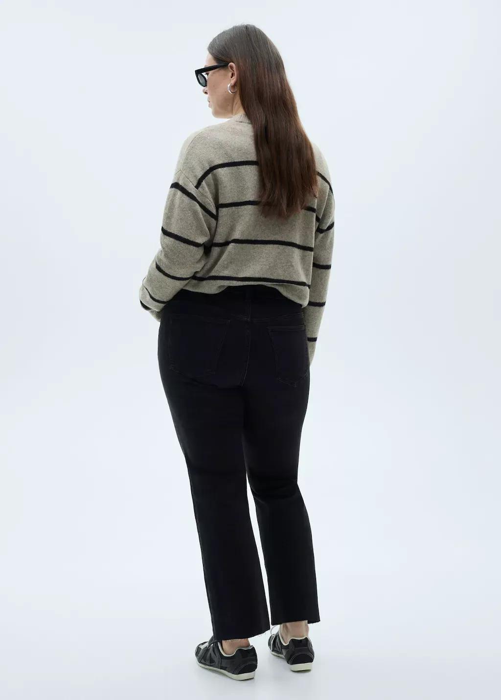 Grey Crop Flared Jeans, , large image number 4