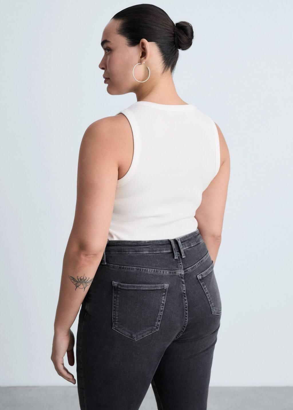 Grey Mid-Rise Skinny Jeans, , large image number 6
