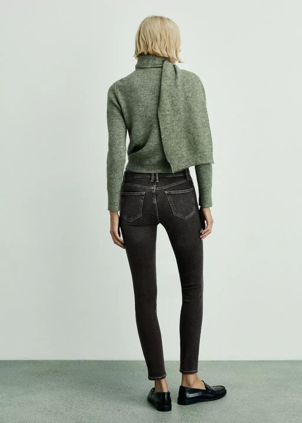 Grey Mid-Rise Skinny Jeans, , large image number 7