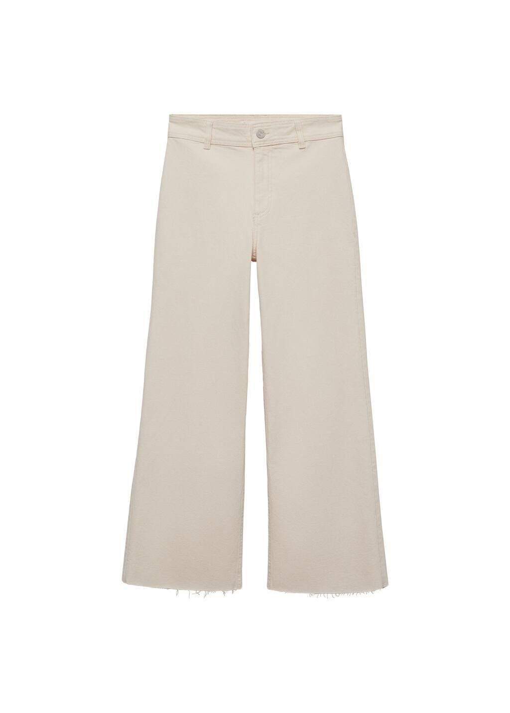 White Catherin Culotte High-Rise Jeans, , large image number 2