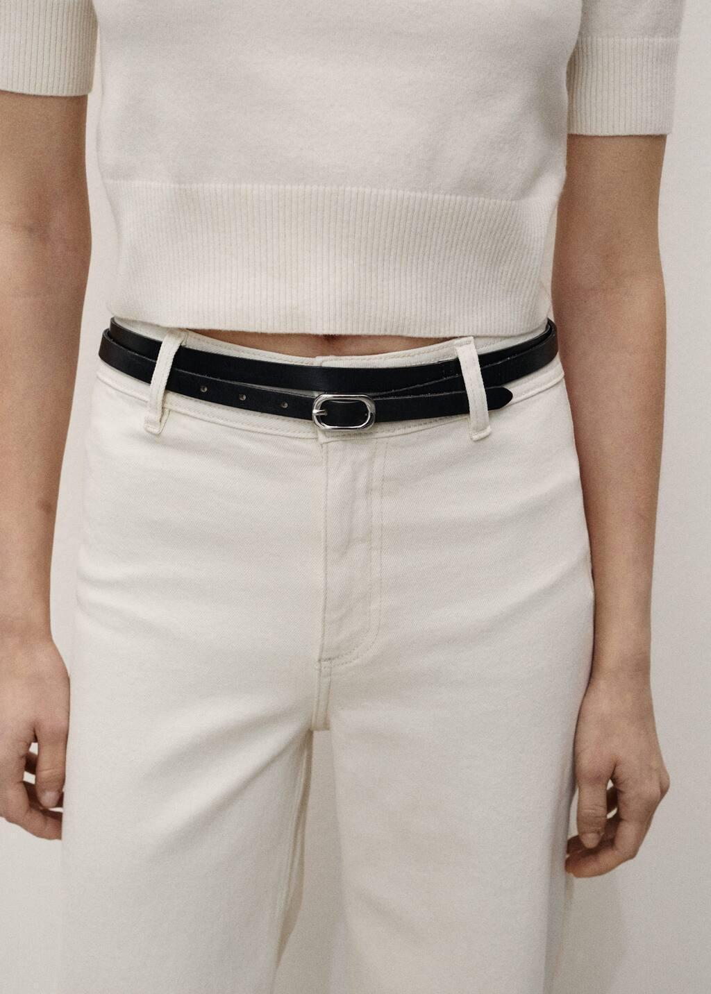 White Catherin Culotte High-Rise Jeans, , large image number 4
