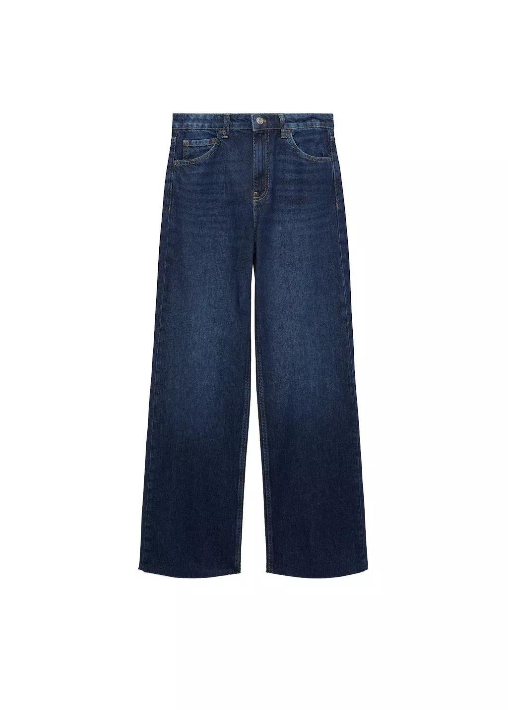 Blue Danila Wideleg High-Rise Jeans, , large image number 2