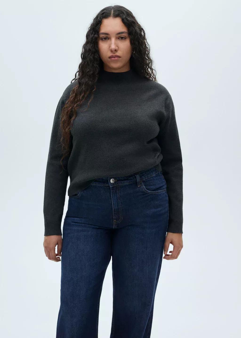Blue Danila Wideleg High-Rise Jeans, , large image number 7