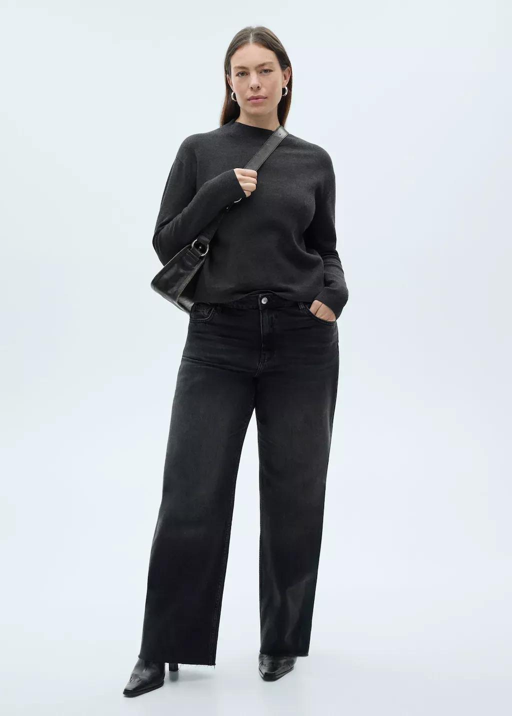 Grey Danila Wideleg High-Rise Jeans, , large image number 3