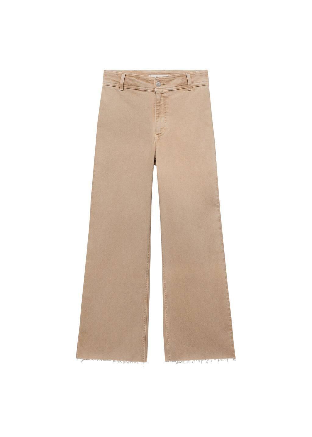 Beige Catherin Culotte High-Rise Jeans, , large image number 2