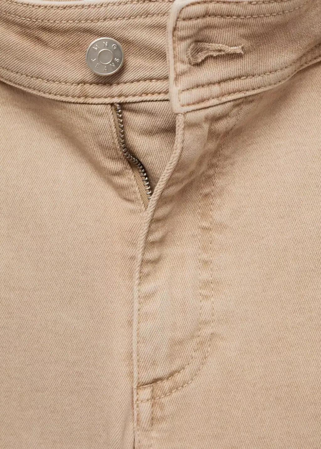 Beige Catherin Culotte High-Rise Jeans, , large image number 8