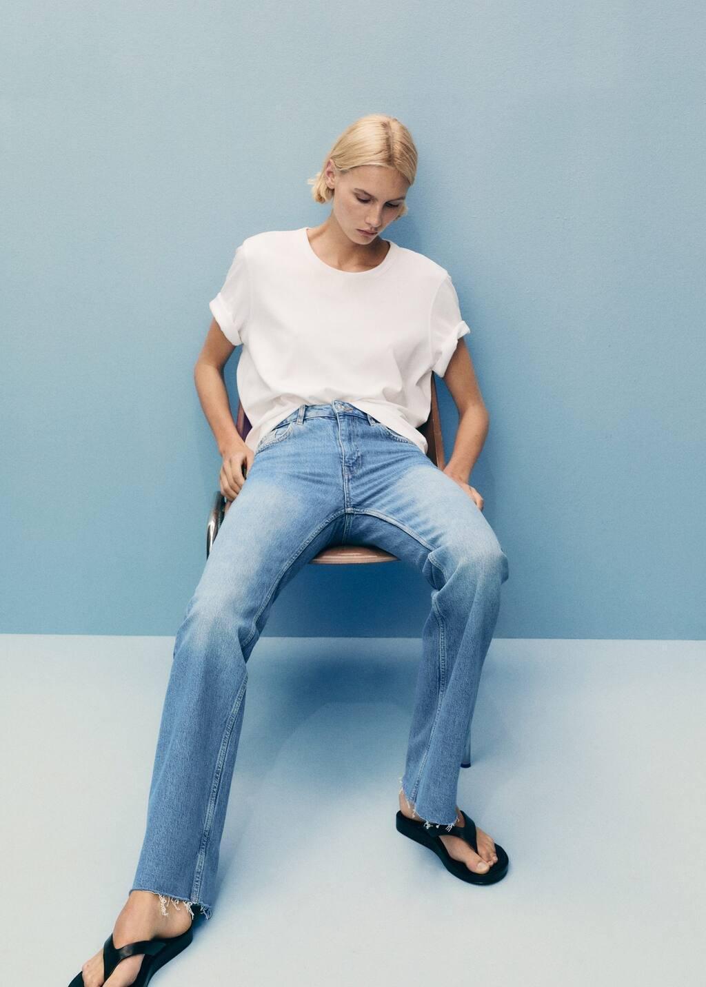 Blue High-Waist Balloon Jeans, , large image number 4