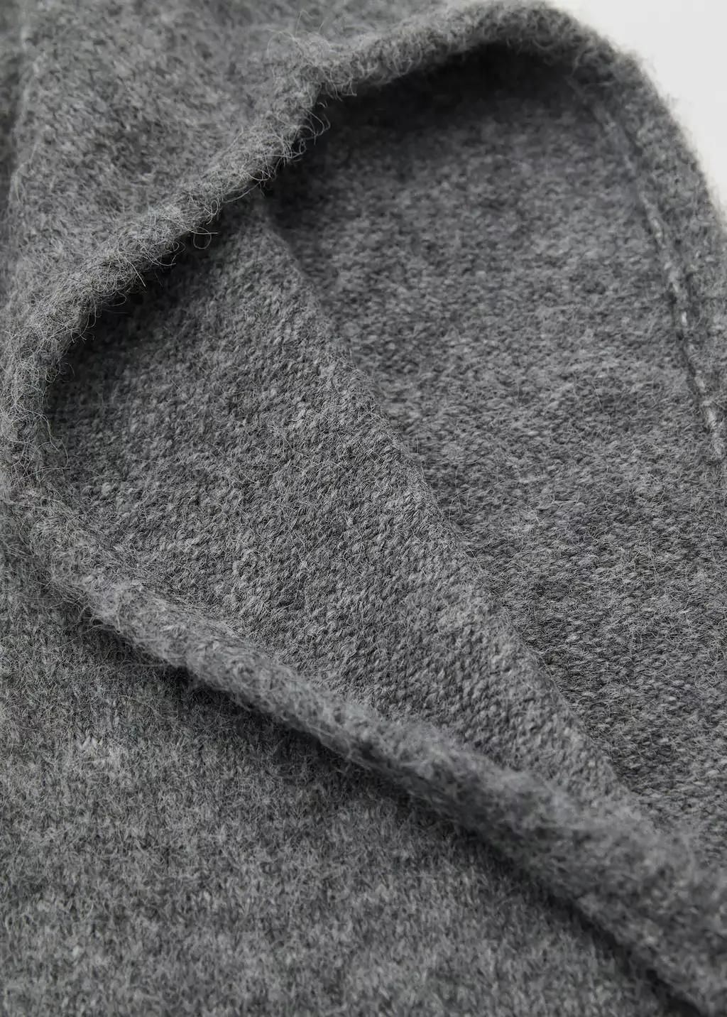 Grey Balaclava Knit Buttons, Dark Grey, large image number 0