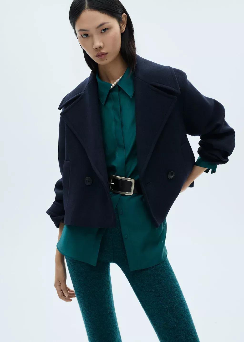 DARK BLUE Flared knitted trousers, , large image number 0