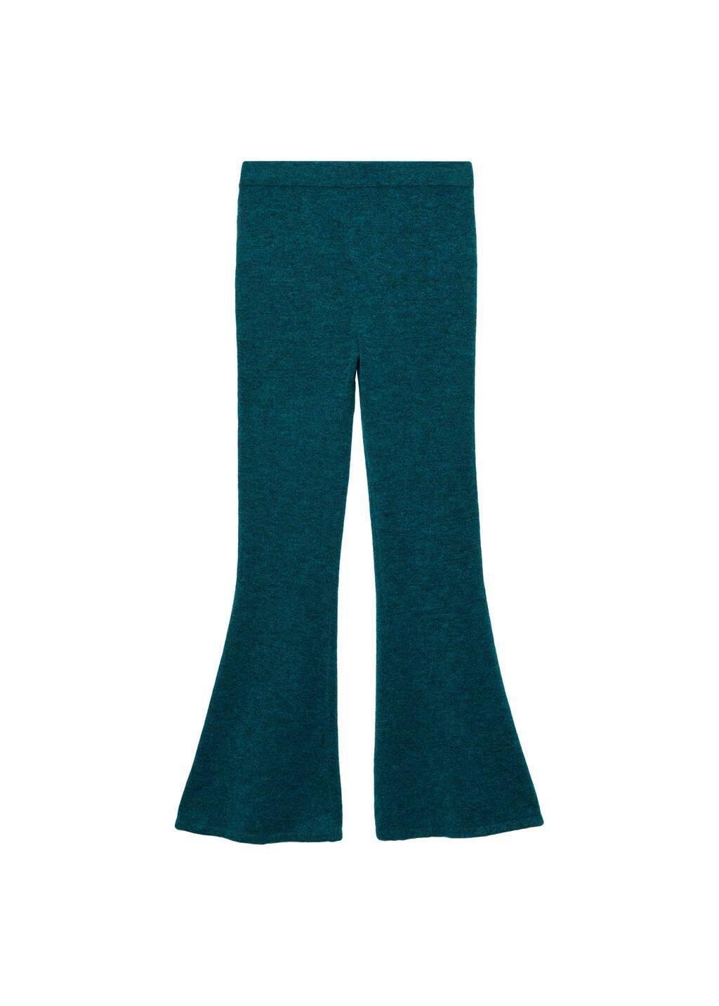 DARK BLUE Flared knitted trousers, , large image number 2