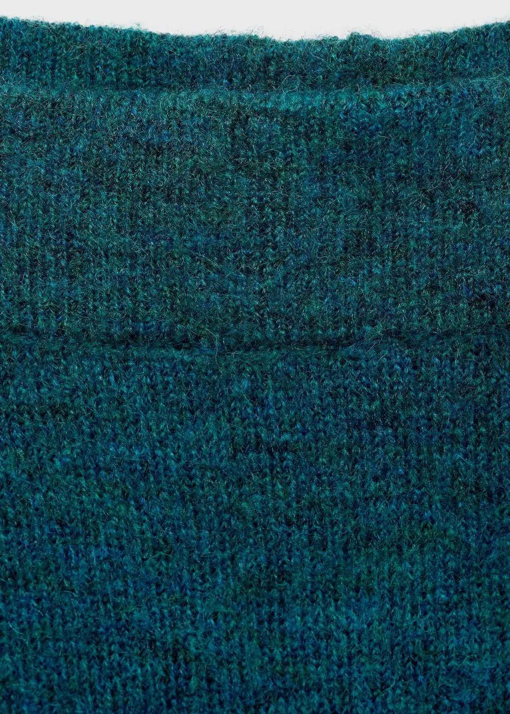 DARK BLUE Flared knitted trousers, , large image number 5