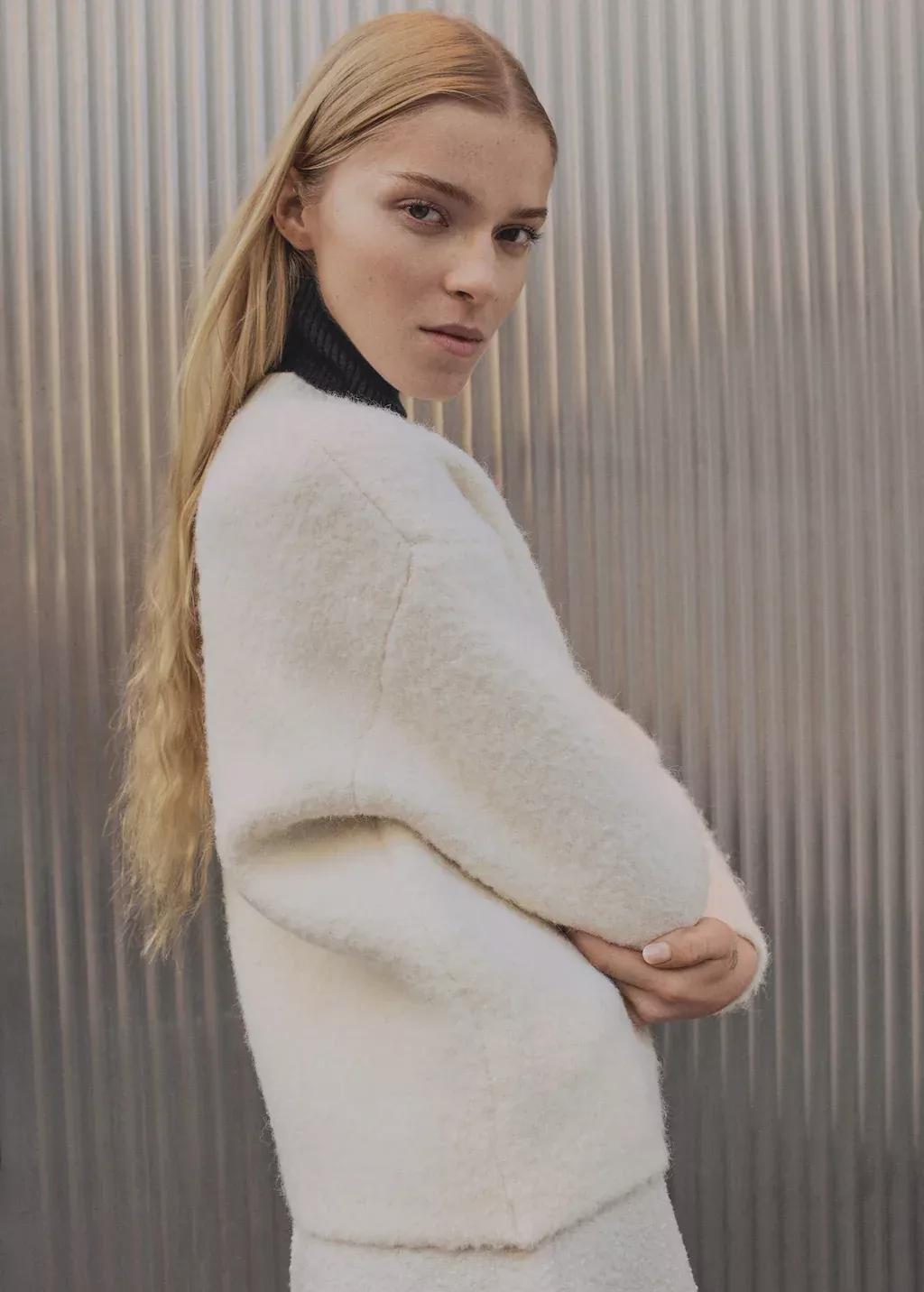 LIGHT BEIGE Round-neck sweater with soft finish, , large image number 1