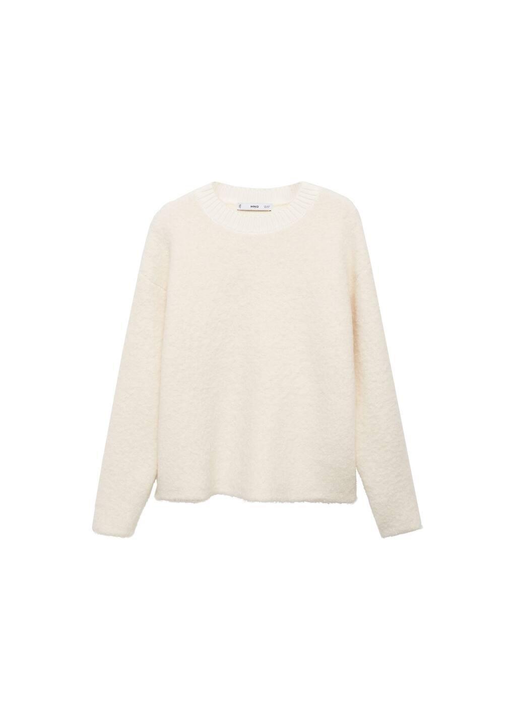 LIGHT BEIGE Round-neck sweater with soft finish, , large image number 2