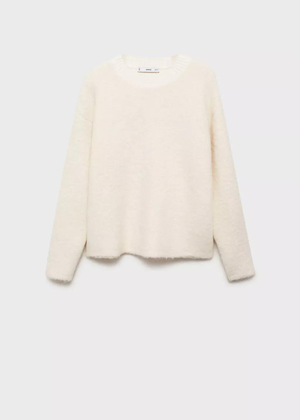 LIGHT BEIGE Round-neck sweater with soft finish, , large image number 4