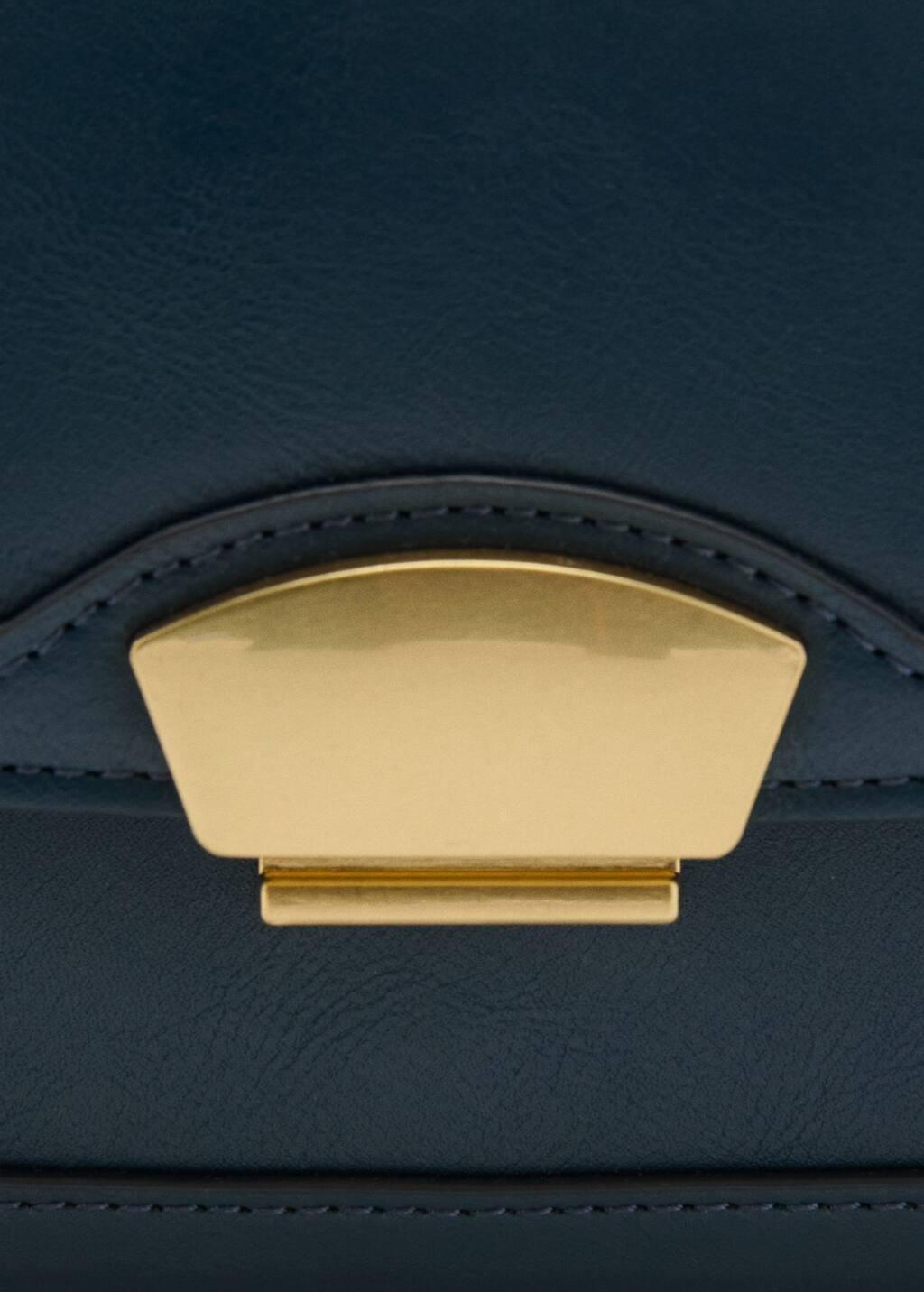 Blue Shoulder Bag With Metal Closure, 0201_58, large image number 1
