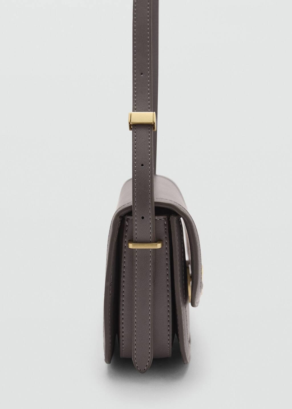 Grey Shoulder Bag With Metal Closure, 0201_92, large image number 1