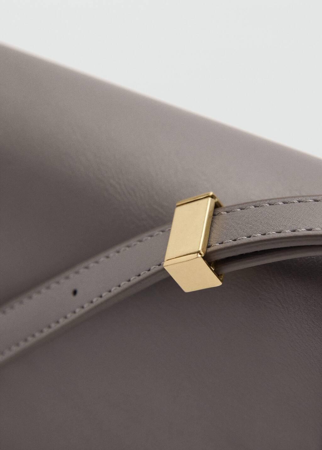 Grey Shoulder Bag With Metal Closure, 0201_92, large image number 3