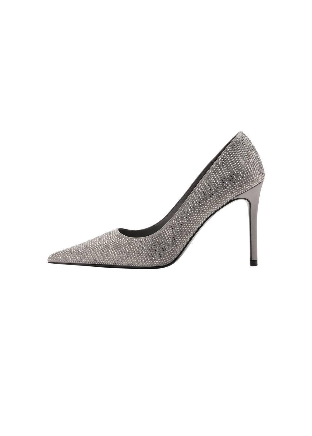Silver Rhinestone Heel Shoes, , large image number 2