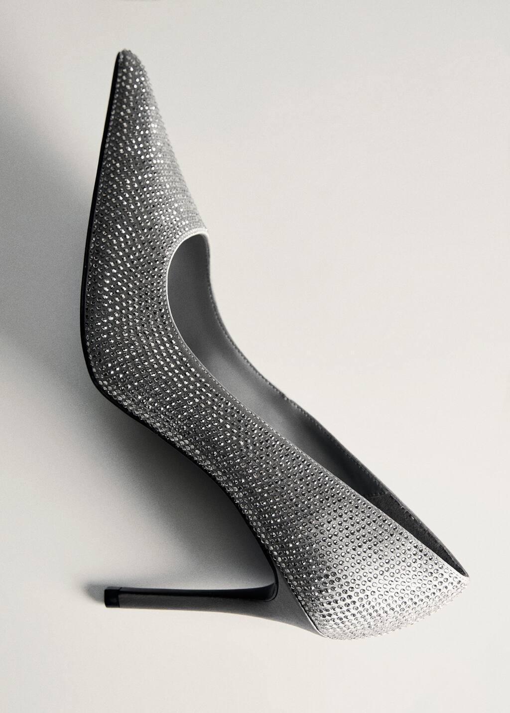 Silver Rhinestone Heel Shoes, , large image number 5