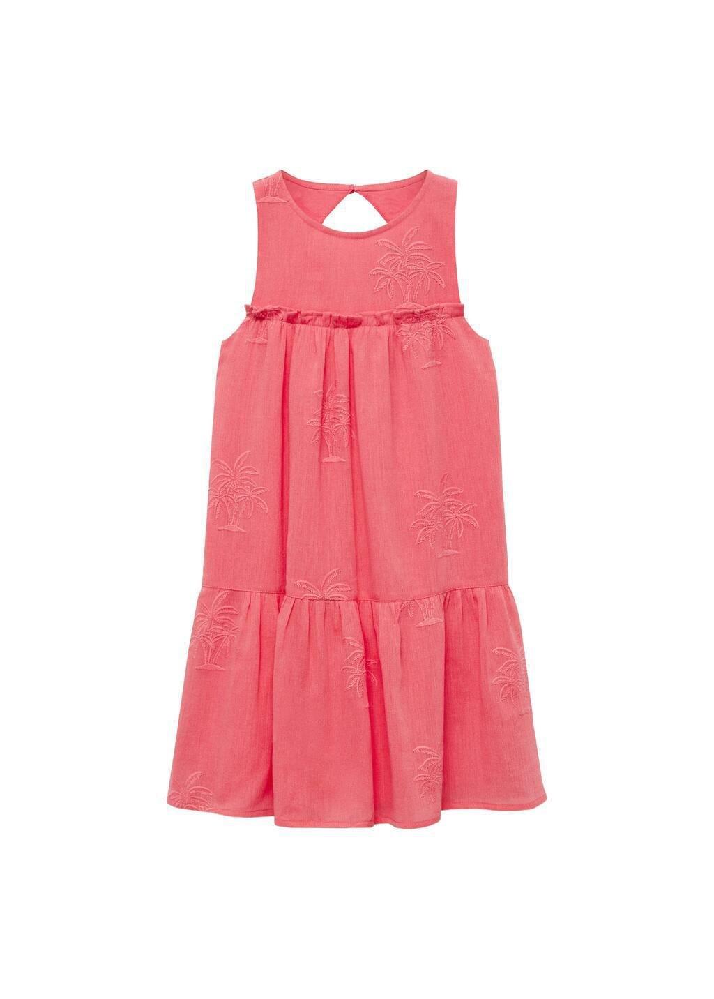 Red Dress With Embroidered Details, , large image number 3