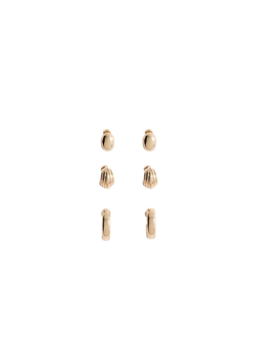 Gold Mixed Earrings Set, Gold, large image number 1