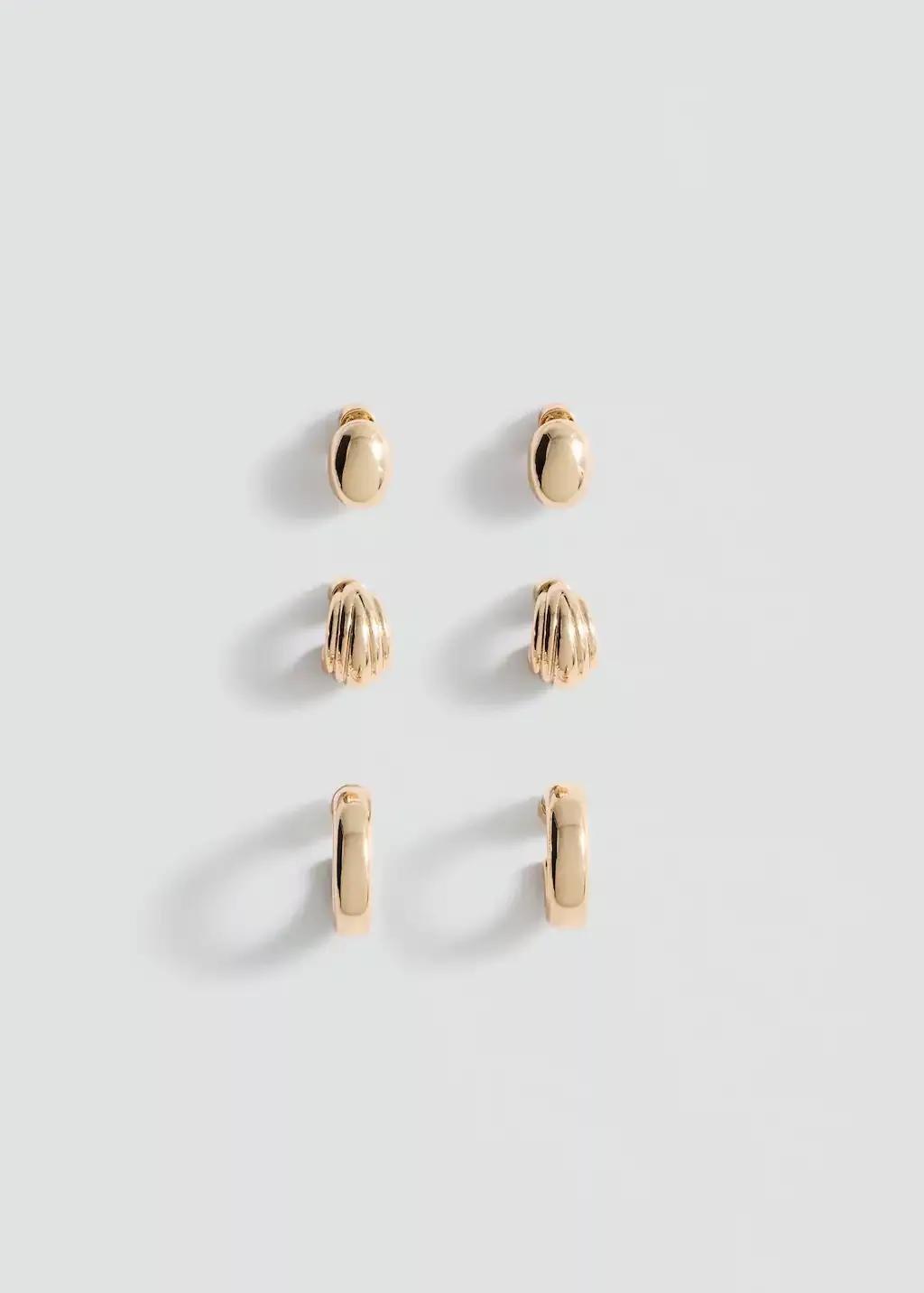 Gold Mixed Earrings Set, Gold, large image number 2