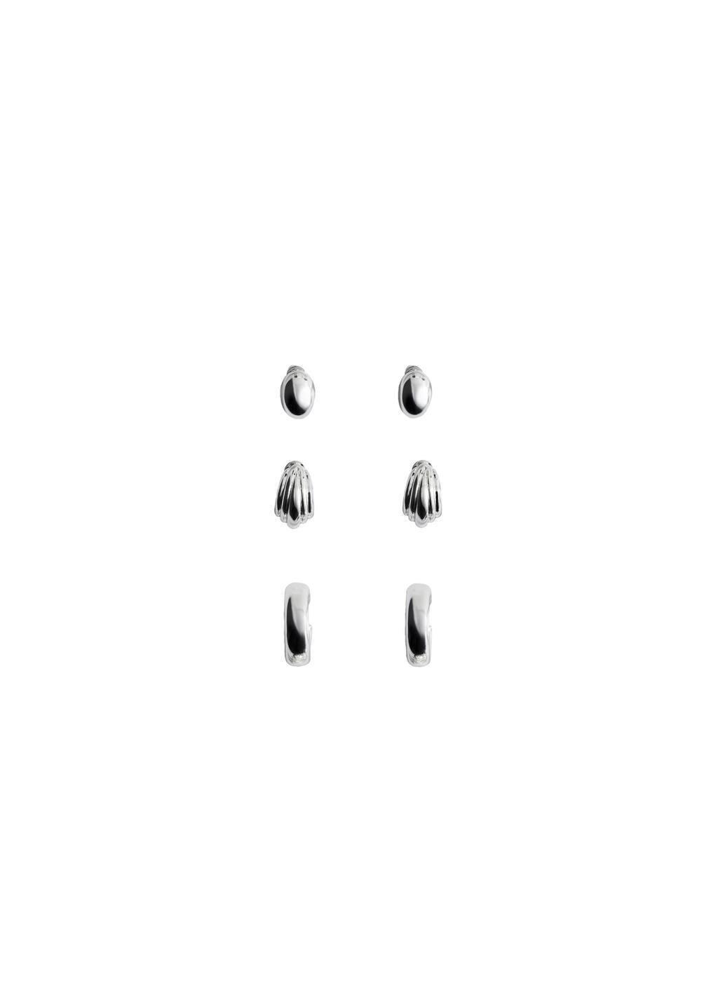 Silver Mixed Earrings Set, Silver, large image number 2