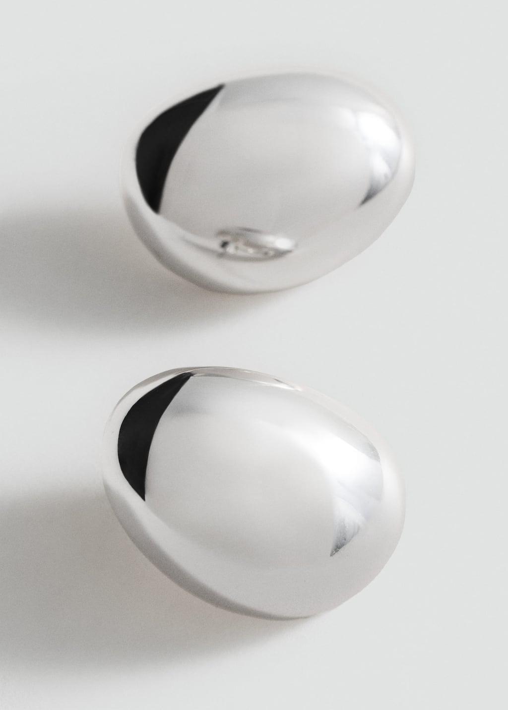 Silver Round Volume Earrings, Silver, large image number 0