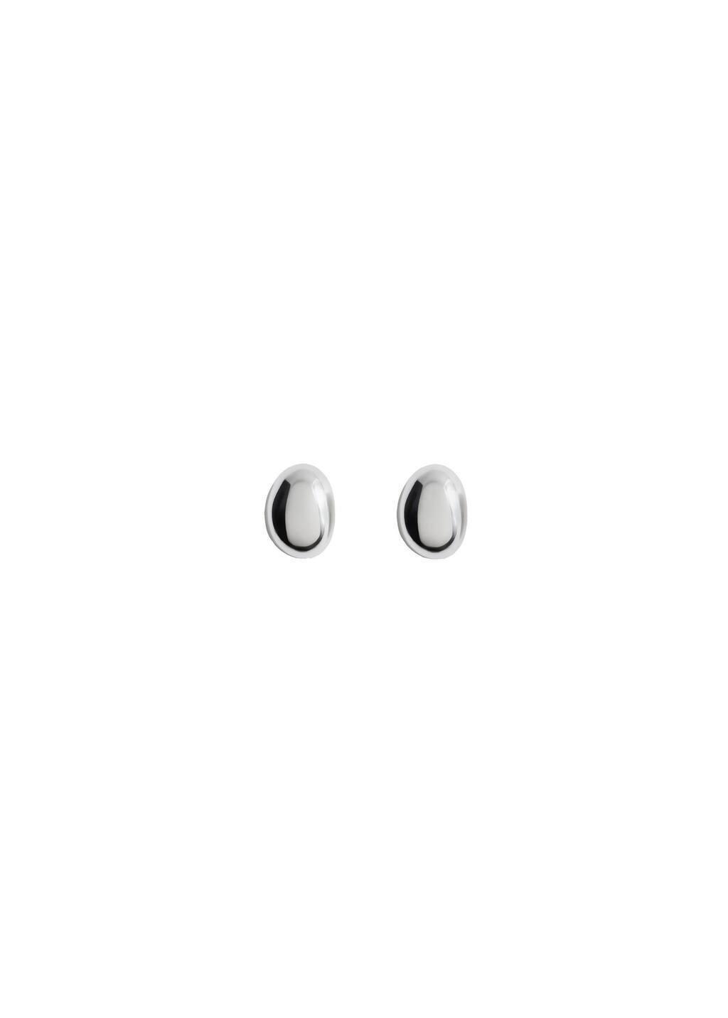 Silver Round Volume Earrings, Silver, large image number 1