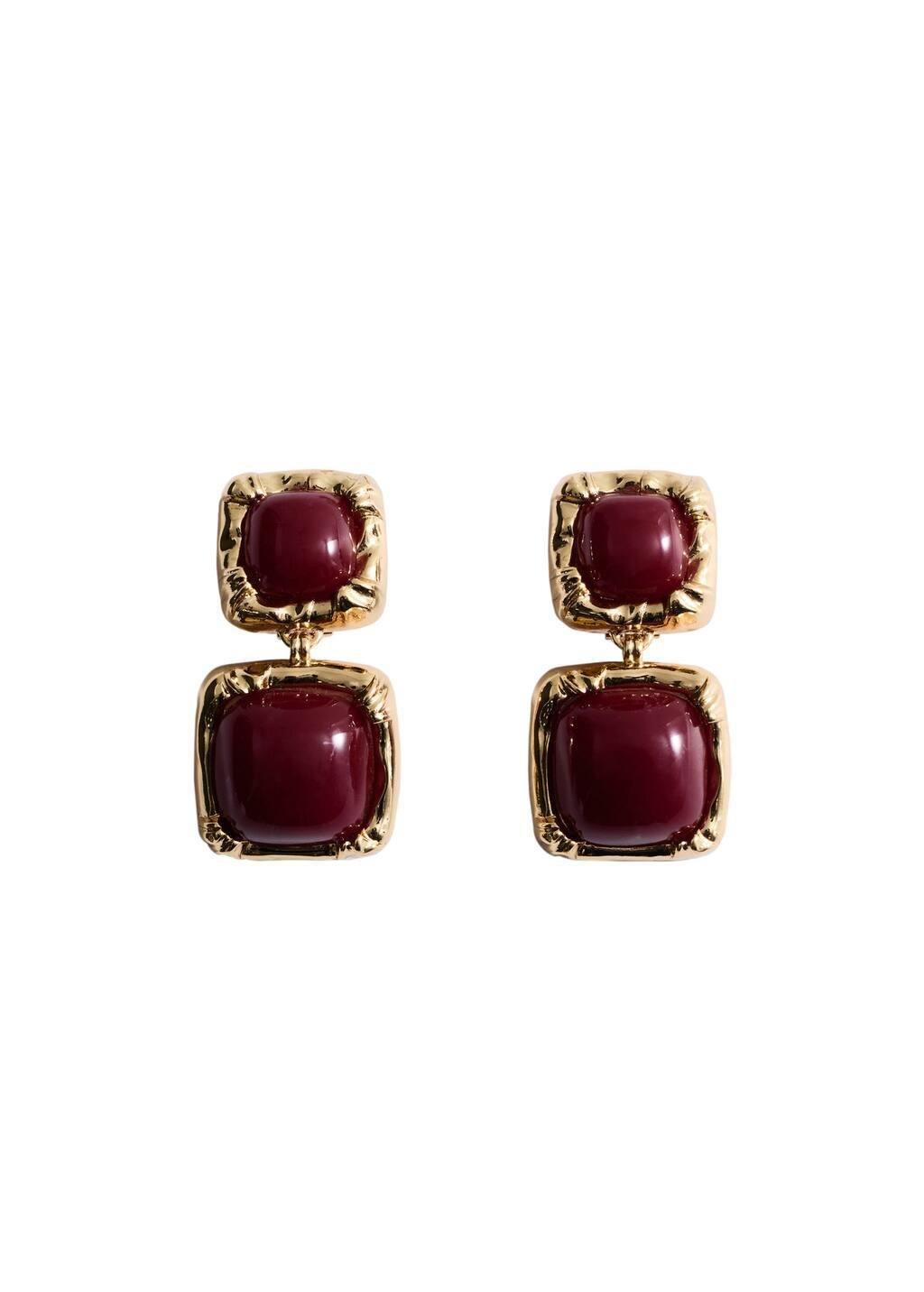 Gold Beaded Drop Earrings, Gold, large image number 2