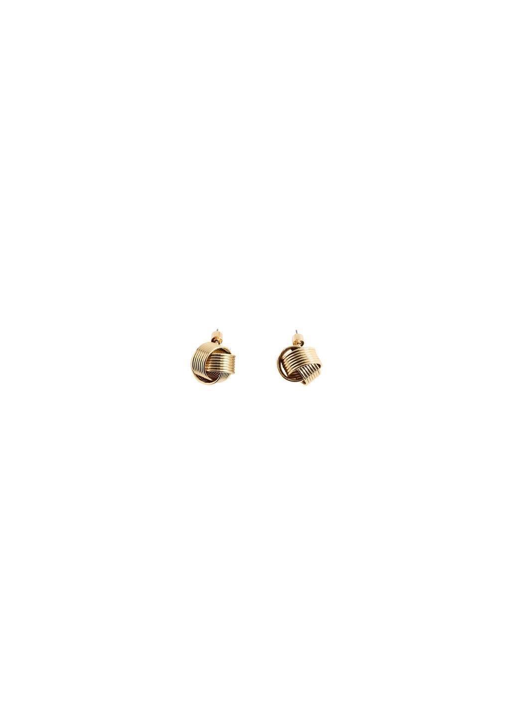 Gold Interlocking Circular Earrings, 0201_OR, large image number 1