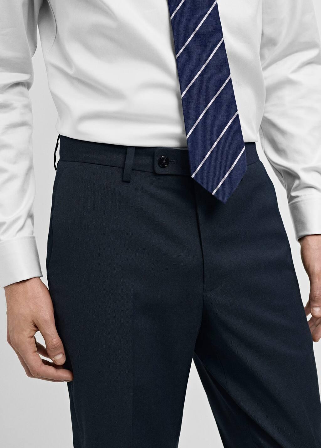 Navy Slim Fit Suit Trousers, , large image number 1