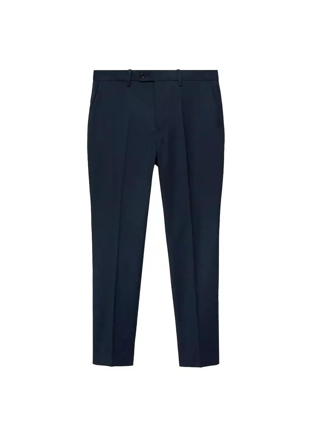 Navy Slim Fit Suit Trousers, , large image number 2