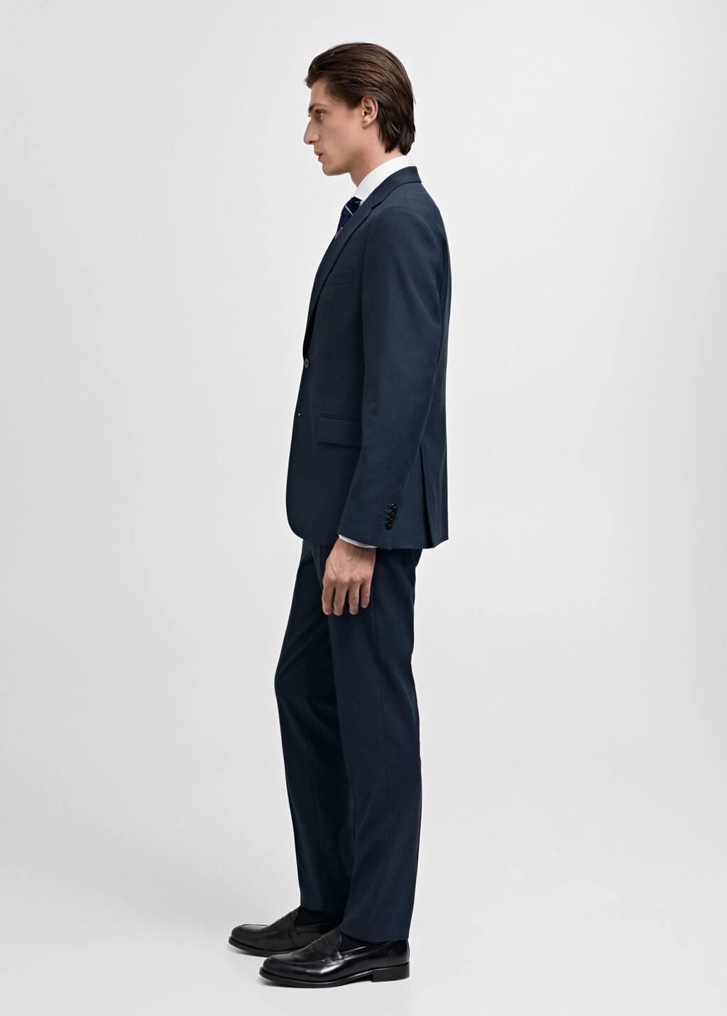 Navy Slim Fit Suit Trousers, , large image number 3