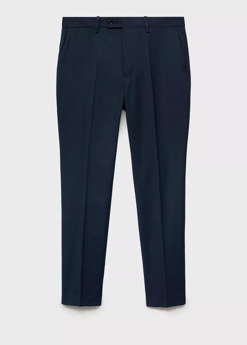 Navy Slim Fit Suit Trousers, , large image number 4