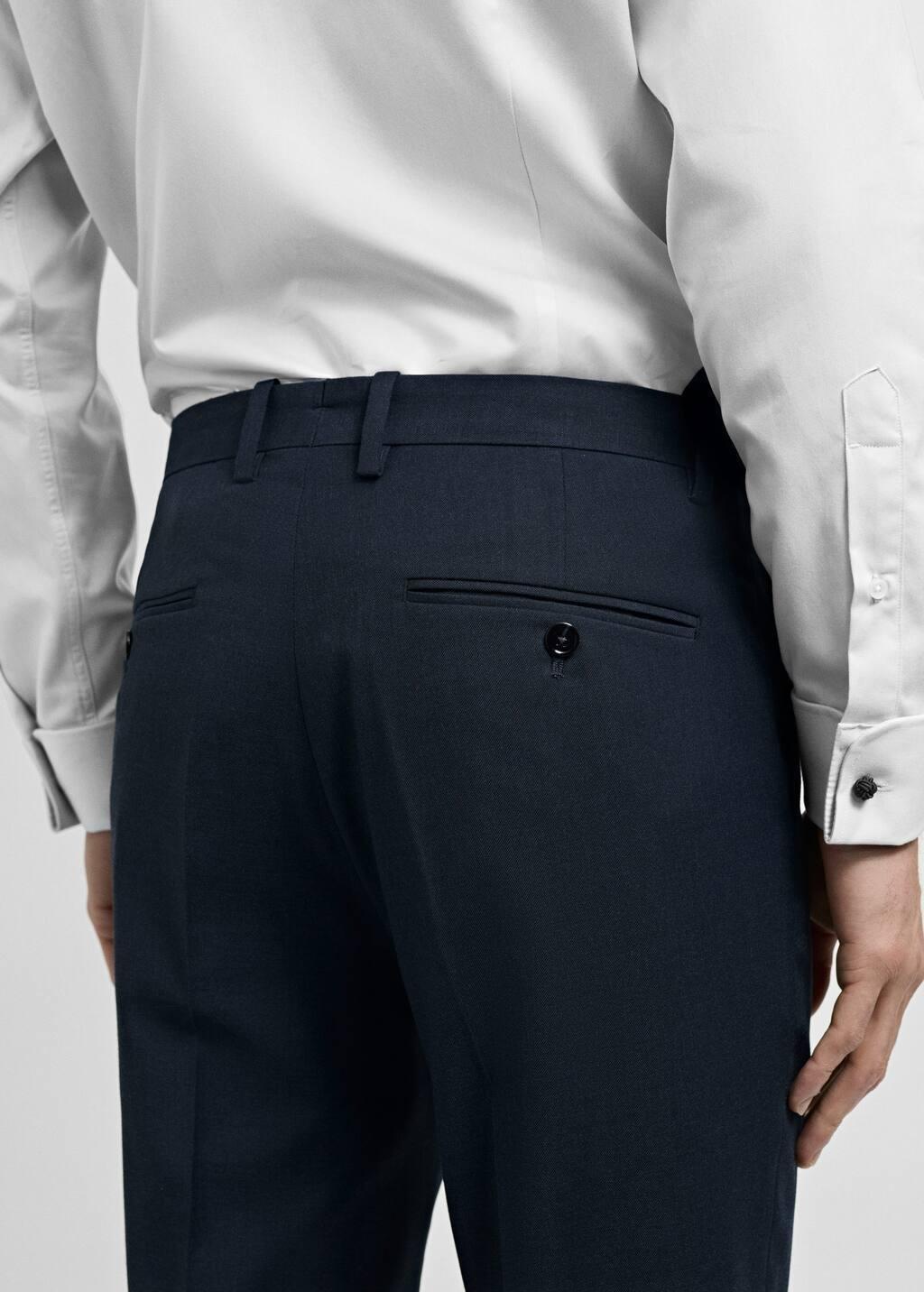 Navy Slim Fit Suit Trousers, , large image number 5