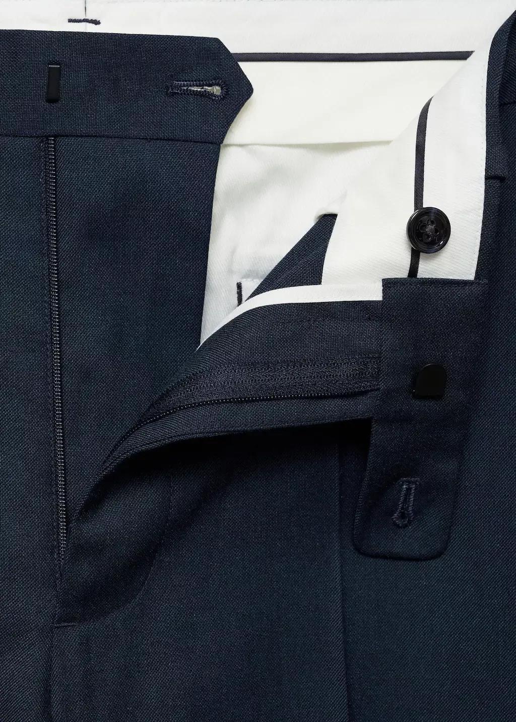 Navy Slim Fit Suit Trousers, , large image number 6