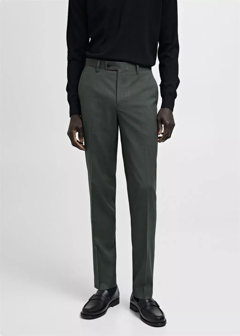 Green Welsh Plaid Suit Pants, , large image number 0