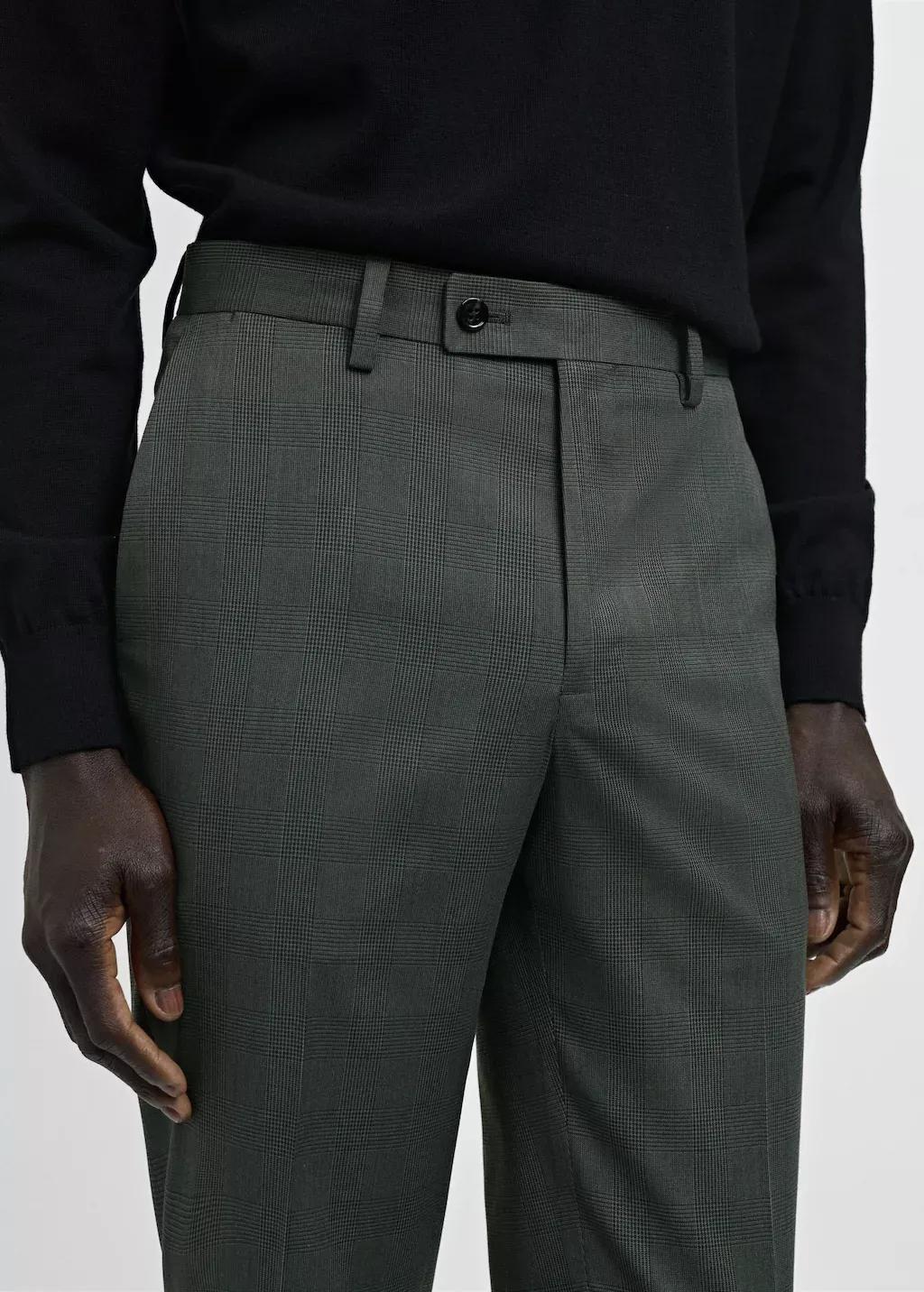 Green Welsh Plaid Suit Pants, , large image number 1