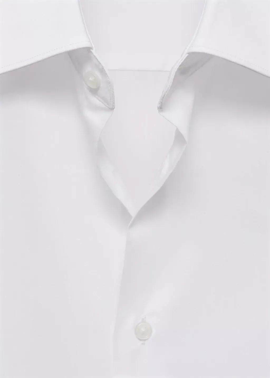 White Regular-Fit Stretch Cotton Shirt, , large image number 5