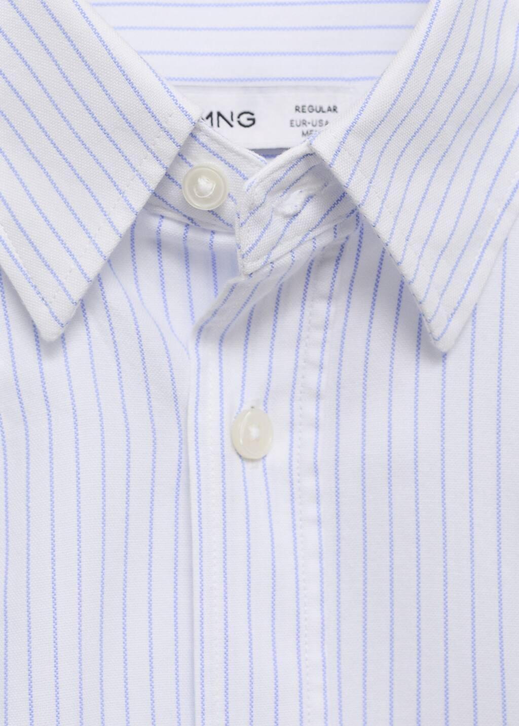 White 00% Cotton Kodak Striped Shirt, , large image number 5