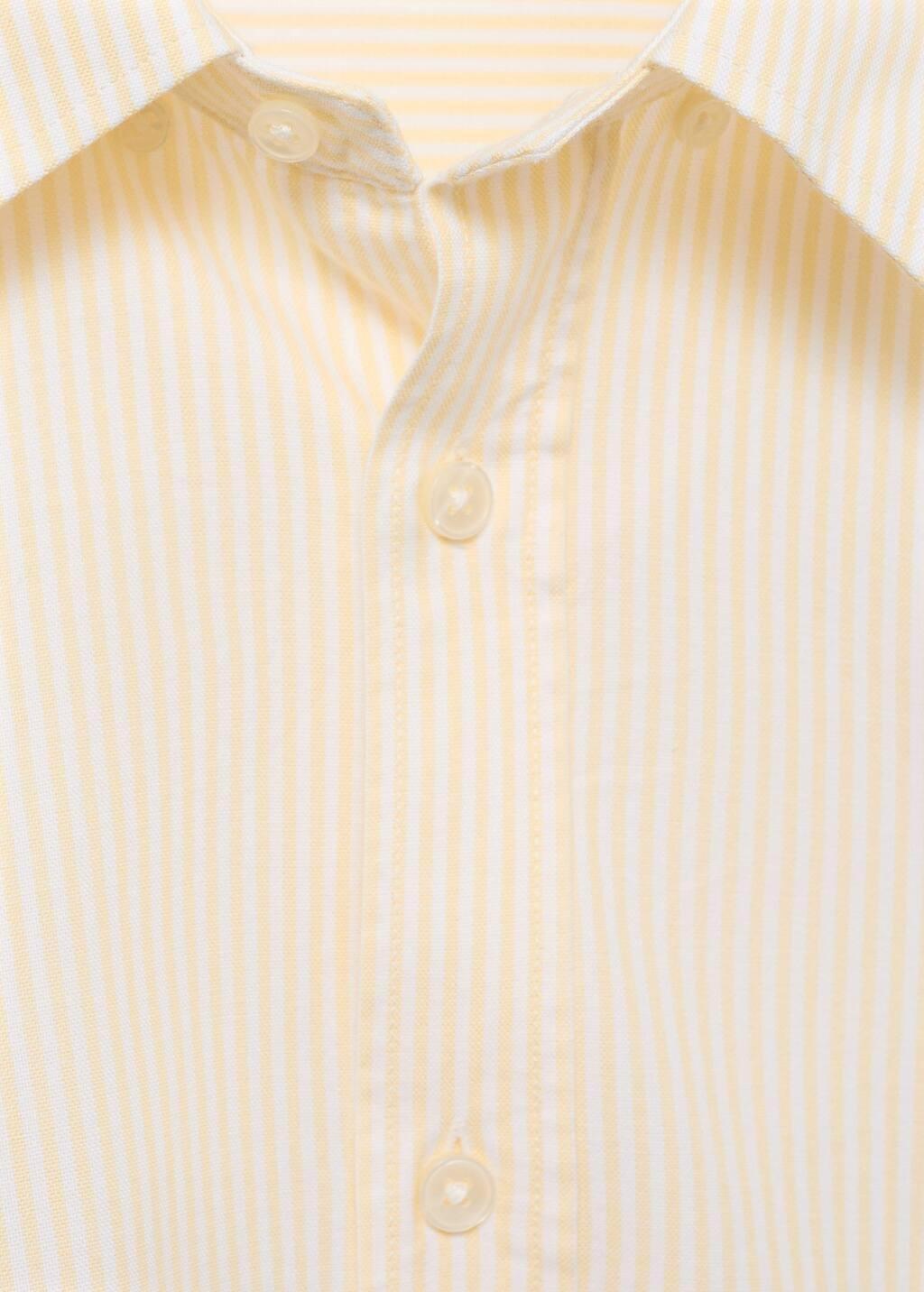 Yellow 100% Cotton Kodak Striped Shirt, , large image number 5