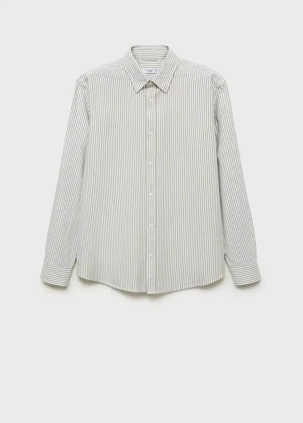 Green 100% Cotton Kodak Striped Shirt, , large image number 4