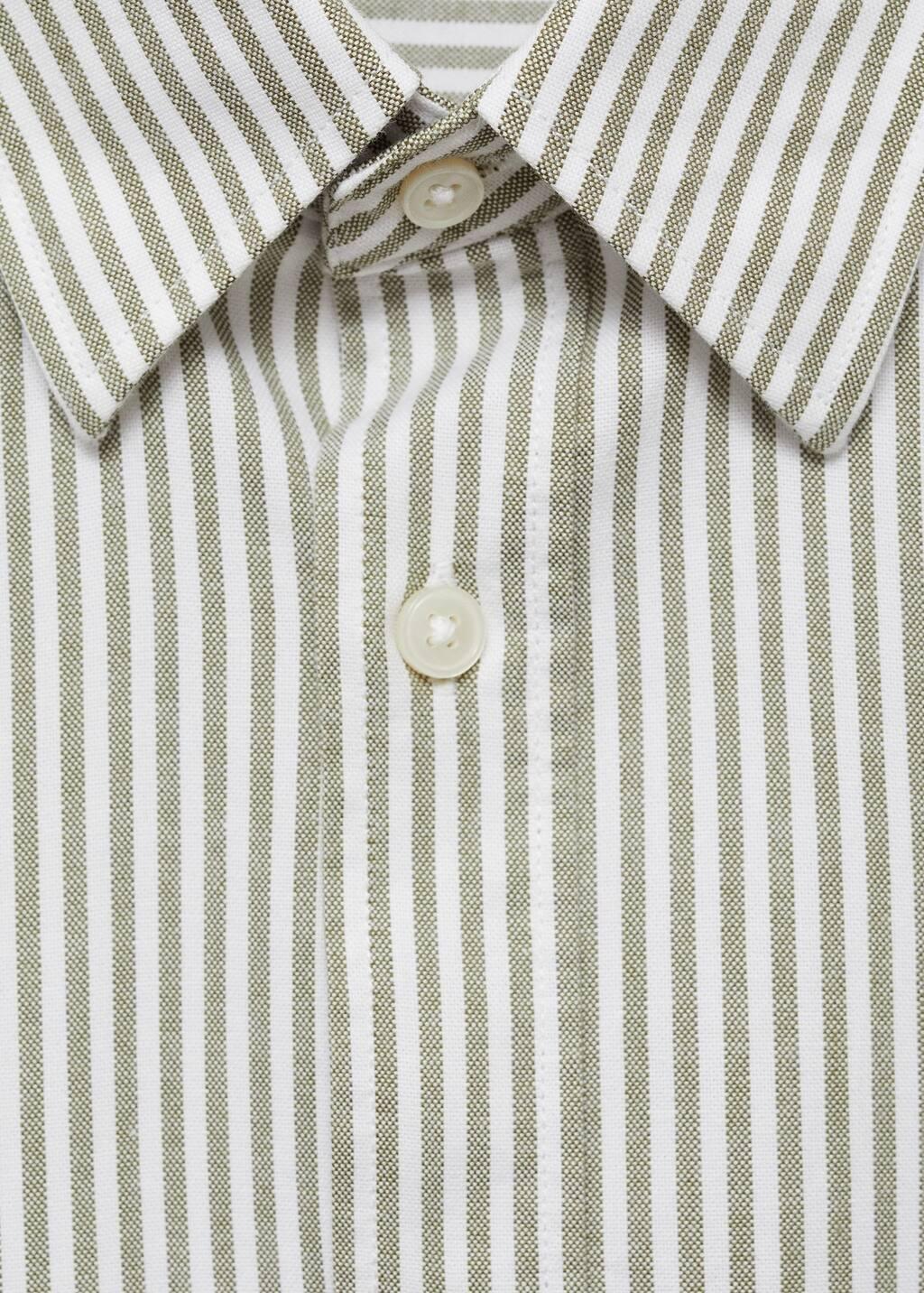 Green 100% Cotton Kodak Striped Shirt, , large image number 5