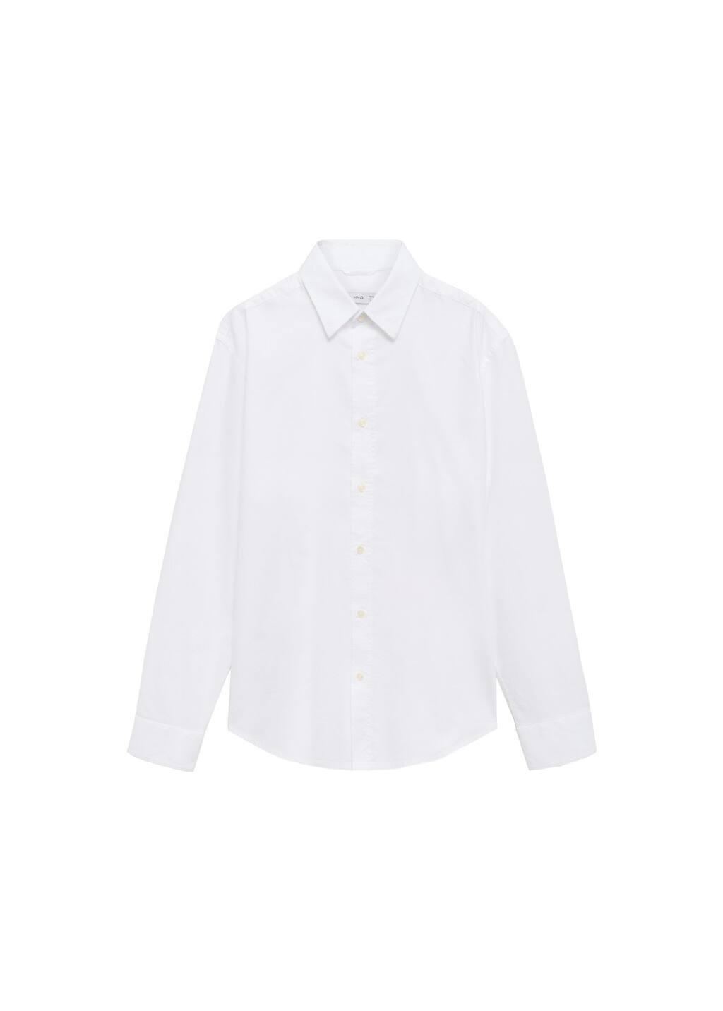 White Regular Fit Oxford Cotton Shirt, , large image number 2